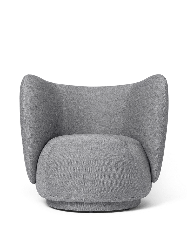 Rico Lounge Chair - Swivel - Ferm Living Chairs - Main Line Flax - Navy Melange - HORNE