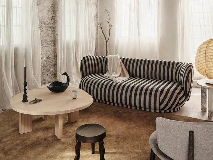 Rico Lounger Sofa - Louisiana - Ferm Living Sofas - Sand/Black - HORNE