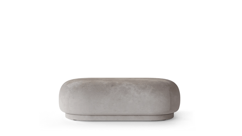 Rico Ottoman - Ferm Living Stools + Benches + Ottomans - Soft Bouclé - Natural - HORNE