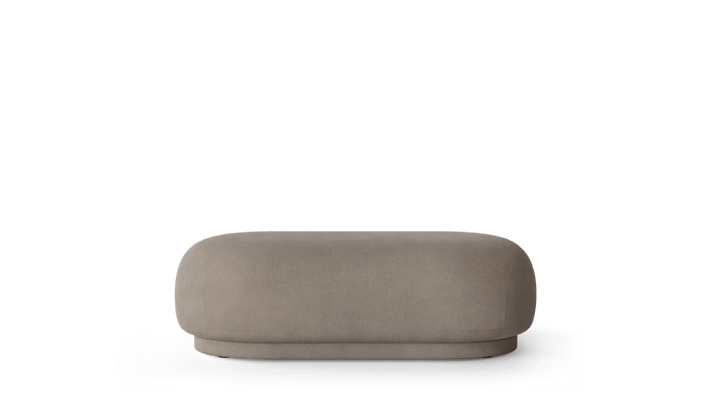 Rico Ottoman - Ferm Living Stools + Benches + Ottomans - Brushed - Warm Grey - HORNE