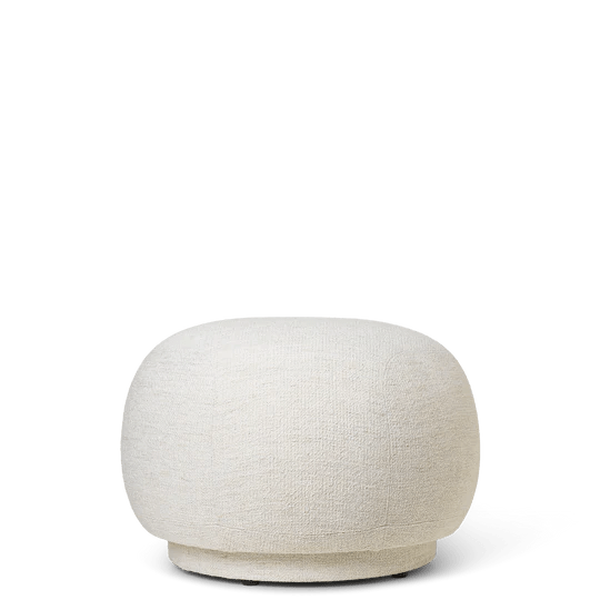 Rico Pouf - Ferm Living Stools + Benches + Ottomans - Bouclé - Off - White - HORNE