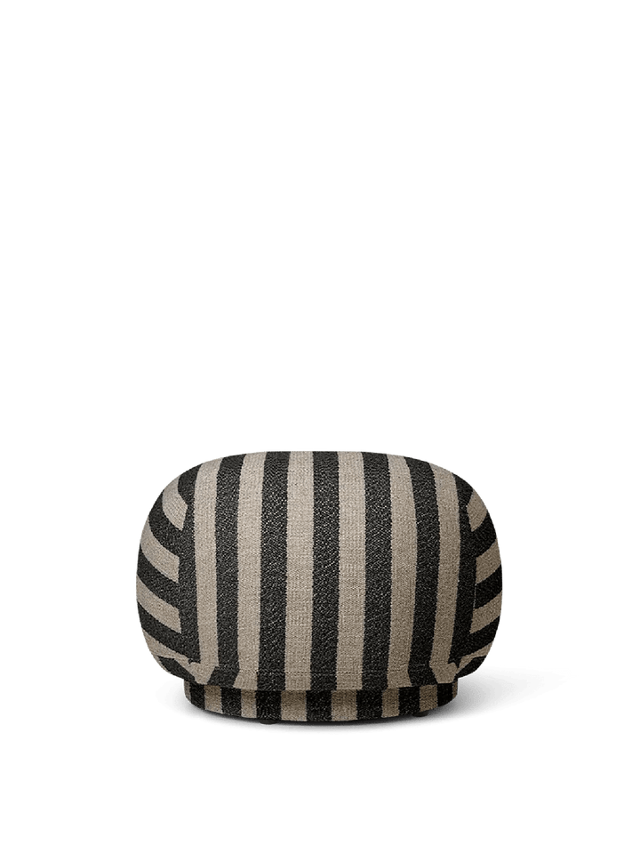 Rico Pouf - Ferm Living Stools + Benches + Ottomans - Louisiana - Sand/Black - HORNE