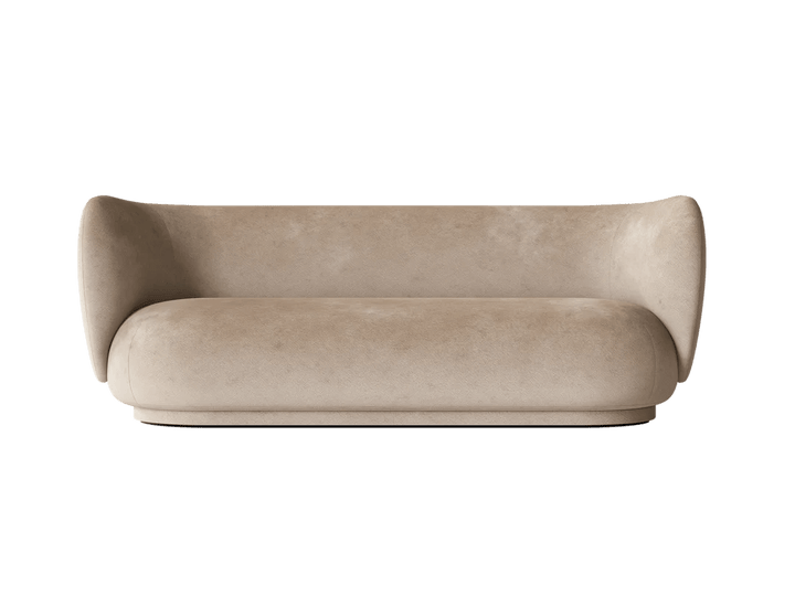 Rico Sofa 3 - Ferm Living Sofas - Faded Velvet - Sand - HORNE