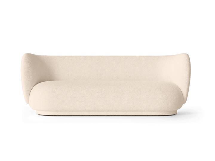 Rico Sofa 3 - Ferm Living Sofas - Wool Bouclé - Off - White - HORNE