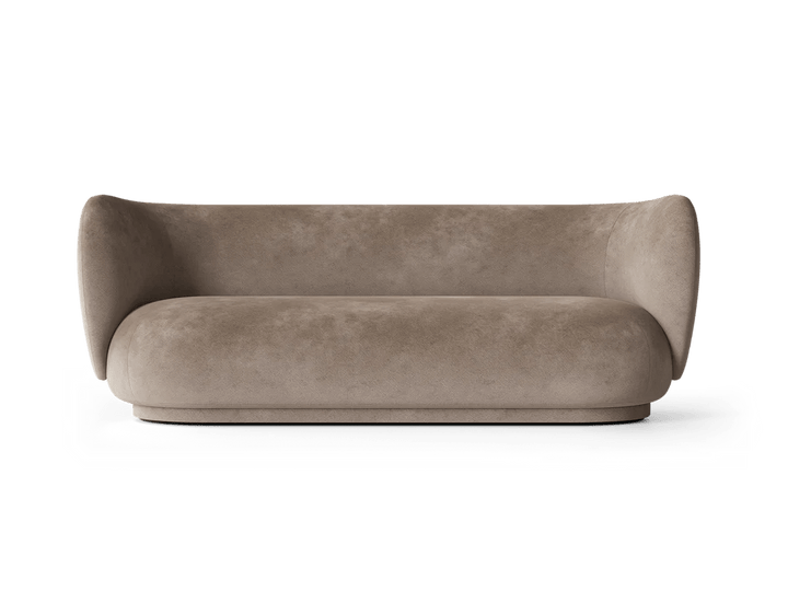 Rico Sofa 3 - Ferm Living Sofas - Faded Velvet - Beige - HORNE