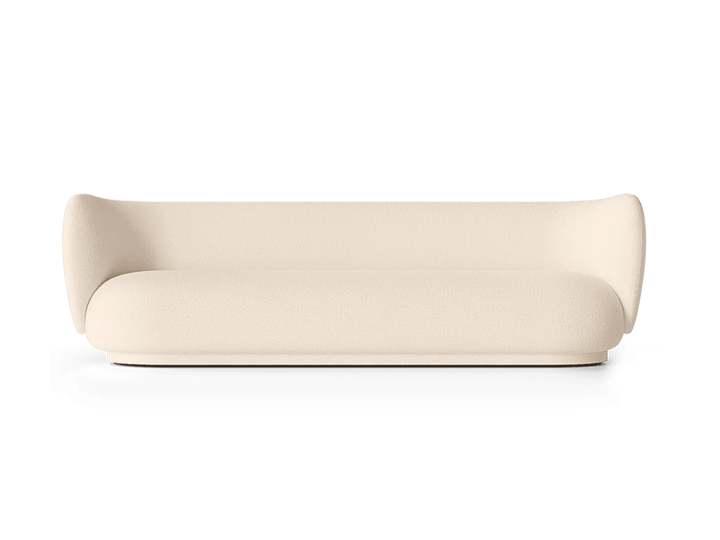 Rico Sofa 4 - Ferm Living Sofas - Wool Bouclé - Off - White - HORNE