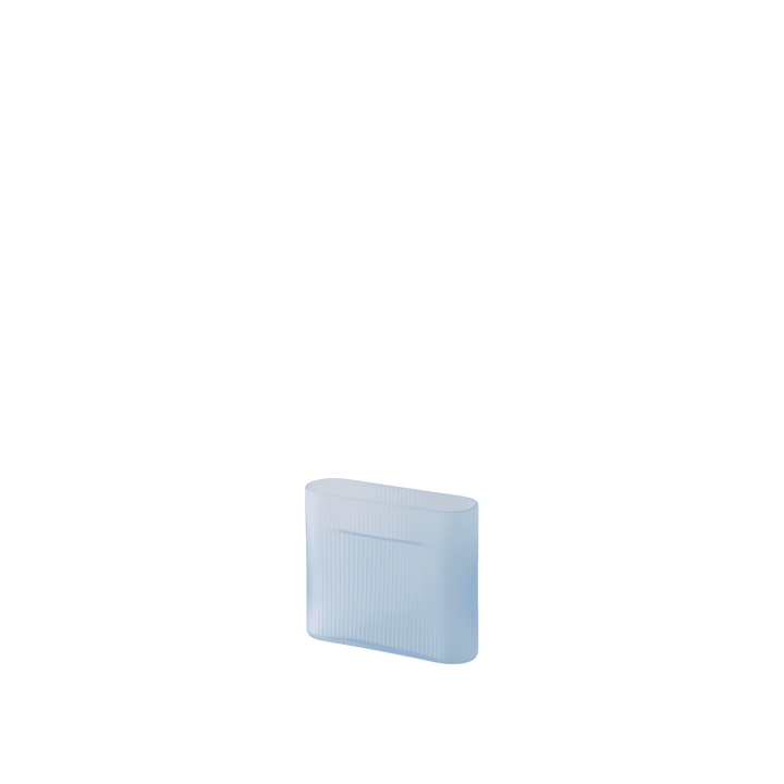 Ridge Vase - Muuto Vases - Small - Light Blue Frosted Glass - HORNE