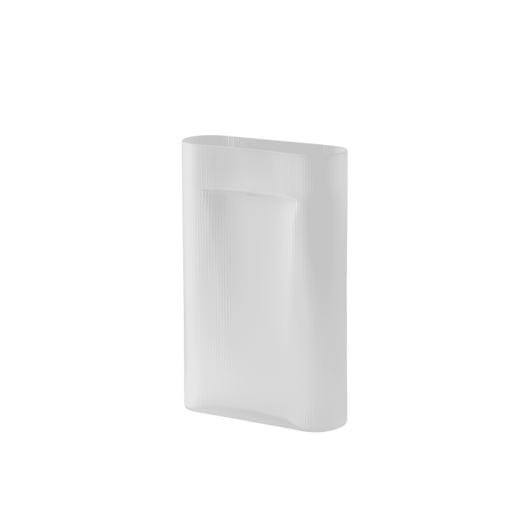 Ridge Vase - Muuto Vases - Large - White Frosted Glass - HORNE