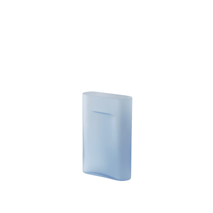 Ridge Vase - Muuto Vases - Medium - Light Blue Frosted Glass - HORNE