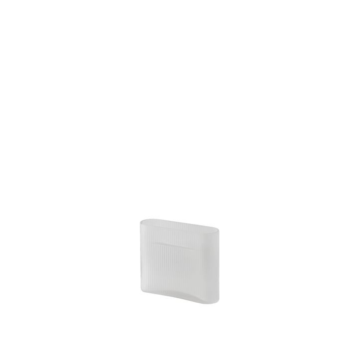 Ridge Vase - Muuto Vases - Small - White Frosted Glass - HORNE