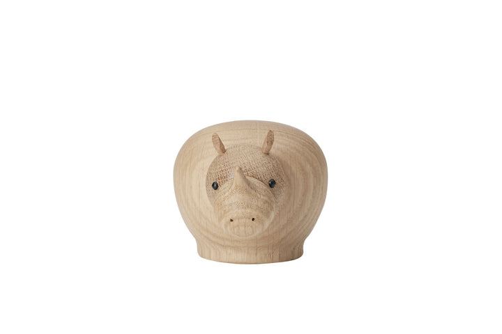 Rina Rhinoceros - Oak - Woud Art + Objects - Small - HORNE