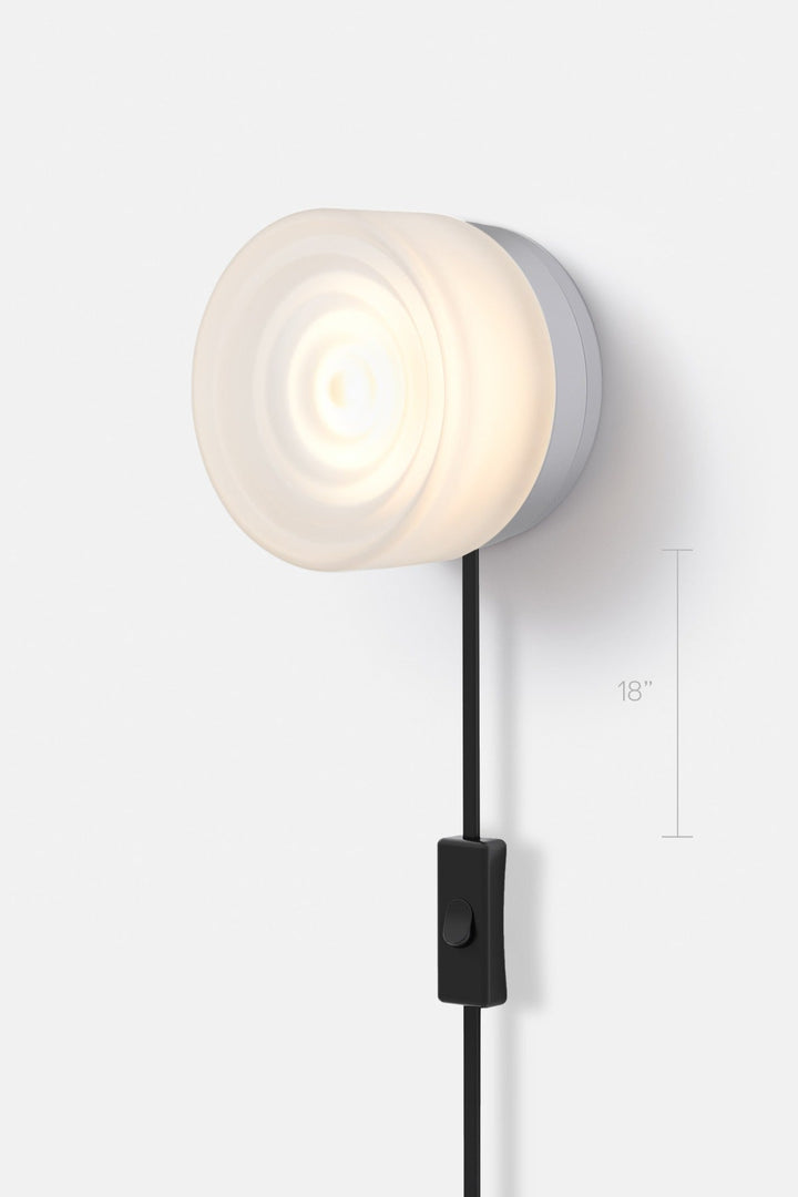 Ripple Corded - Natural Anodized - RBW Lighting - Frosted - 2700K (warm white) - Corded Plug - in (Bottom) w. Toggle Switch / 120V Input - HORNE