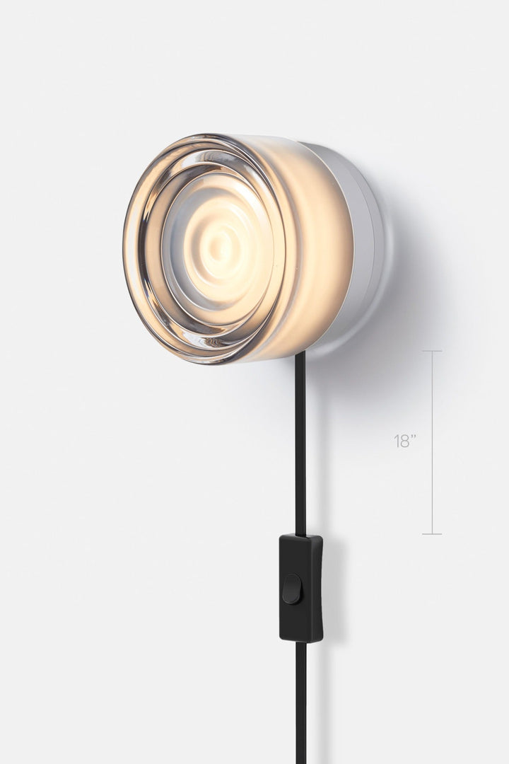 Ripple Corded - Natural Anodized - RBW Lighting - Smoked - 2700K (warm white) - Corded Plug - in (Bottom) w. Toggle Switch / 120V Input - HORNE