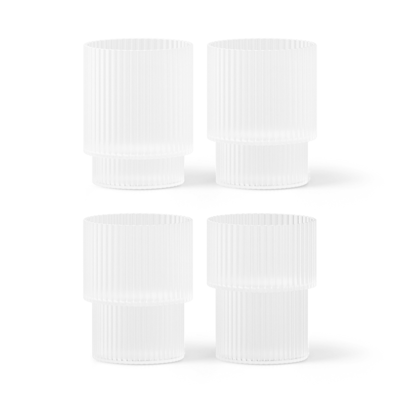 Ripple Glasses - Set of 4 - Frosted