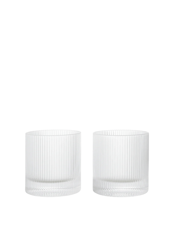 Ripple Tumbler Glasses - Set of 2 - Ferm Living Glassware - HORNE