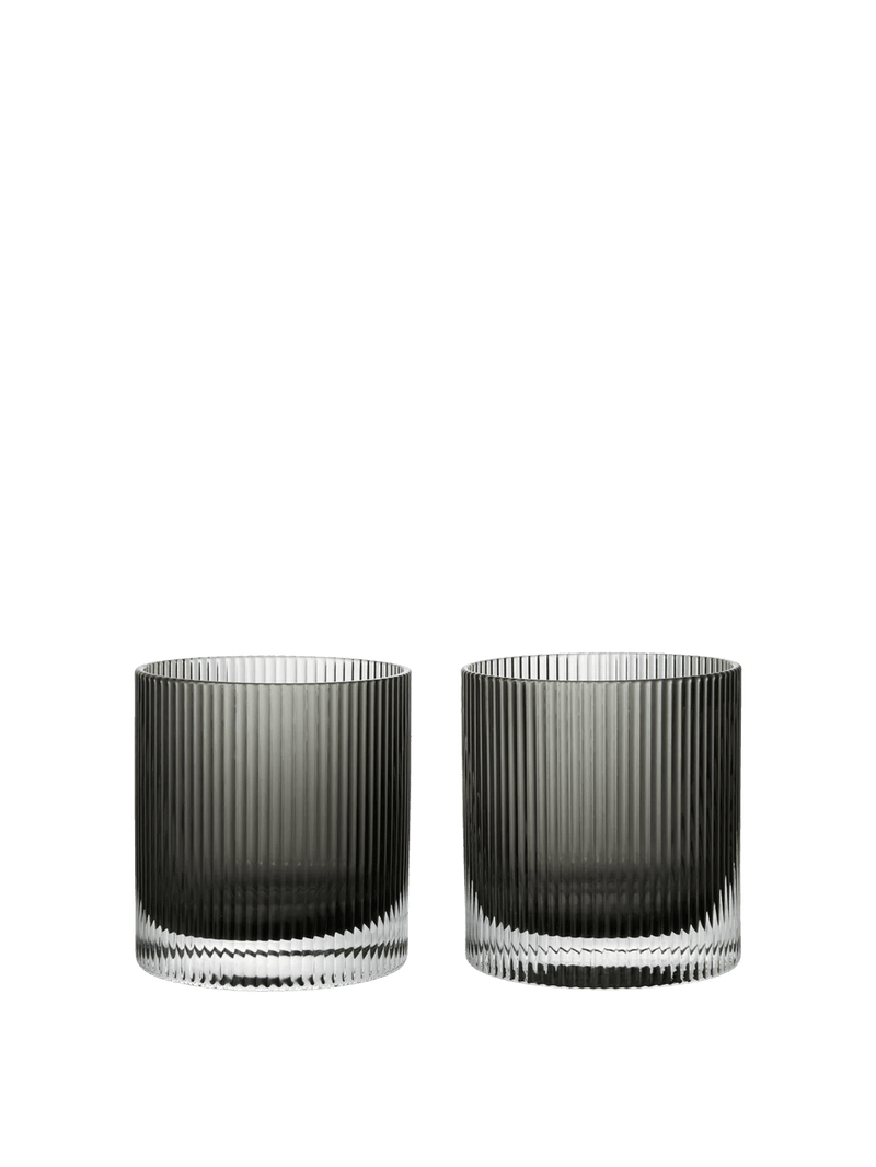 Ripple Tumbler Glasses - Set of 2 - Ferm Living Glassware - HORNE