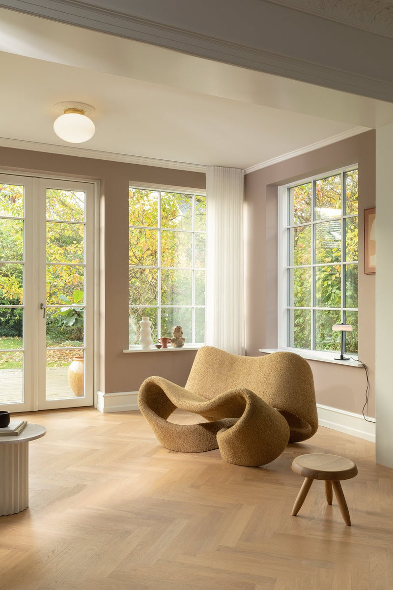 Rizzatto 301 Ceiling Light - Nuura Ceiling Lights - Satin Brass / Opal - HORNE