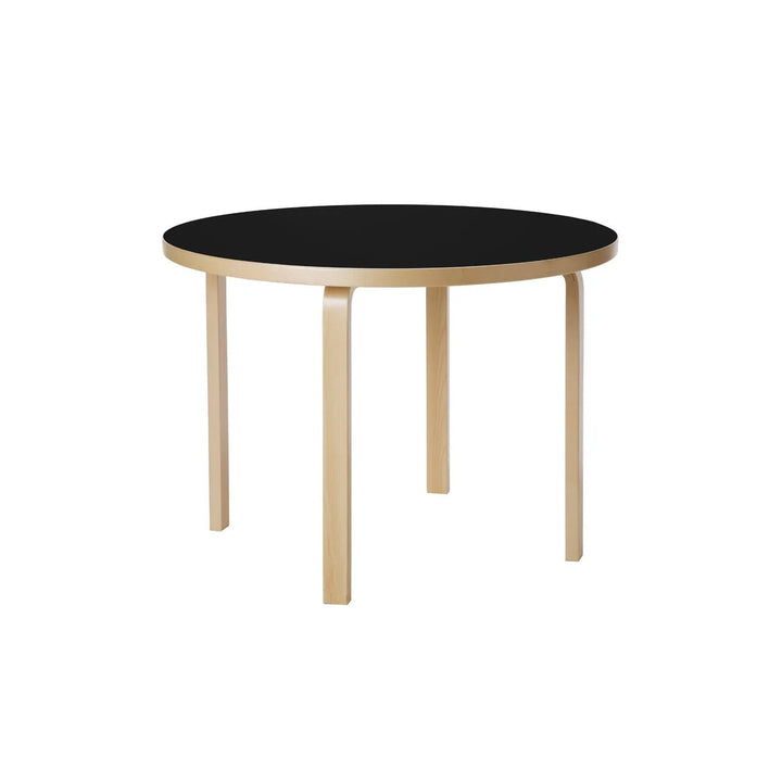 Round Table 91 by Alvar Aalto - Artek Tables + Desks - Black Linoleum Top - HORNE