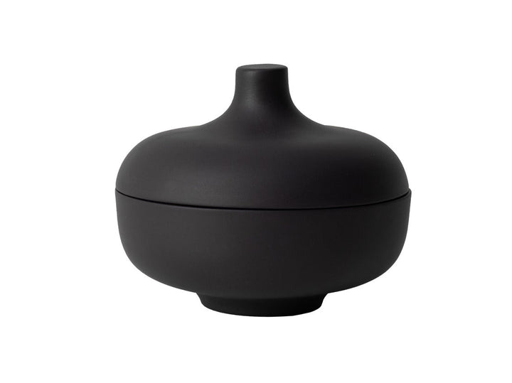 Sand Secret Bowl W Lid - Design House Stockholm Serveware - Black clay - Medium - HORNE