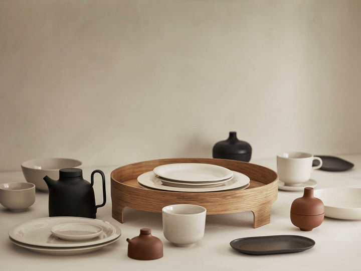 Sand Secret Bowl W Lid - Design House Stockholm Serveware - Black clay - Medium - HORNE