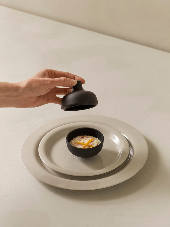 Sand Secret Bowl W Lid - Design House Stockholm Serveware - Black clay - Medium - HORNE