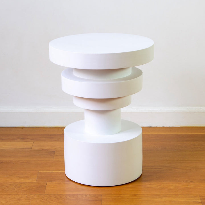 Sass Low Stool - Souda Stools + Benches + Ottomans - White - HORNE
