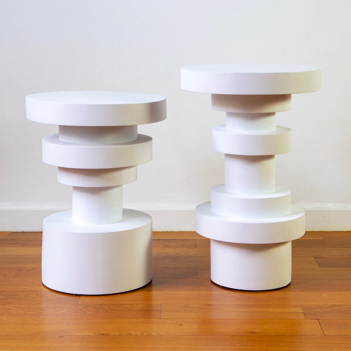 Sass Side Table - One of Each - Souda Tables + Desks - White - HORNE