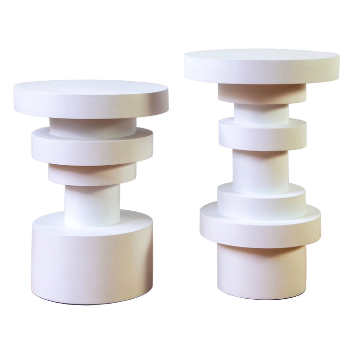 Sass Side Table - One of Each - Souda Tables + Desks - White - HORNE