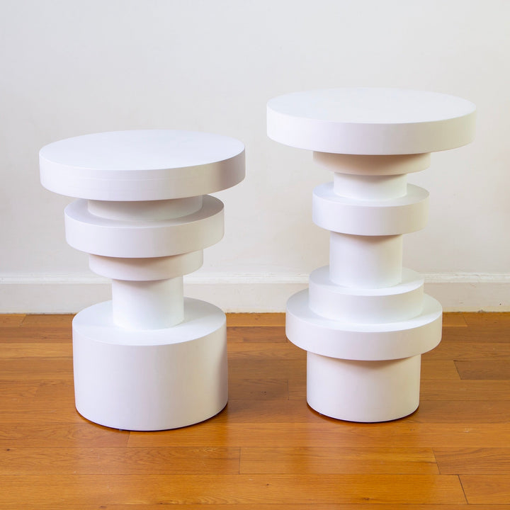 Sass Side Table - One of Each - Souda Tables + Desks - White - HORNE