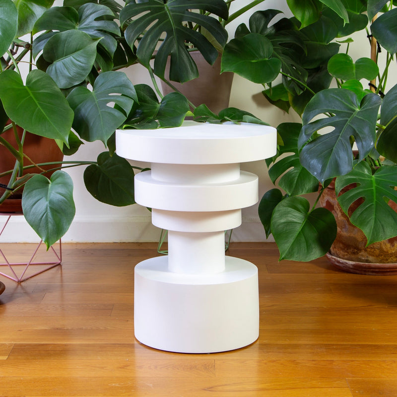 Sass Side Table - Souda Tables + Desks - Short - White - HORNE