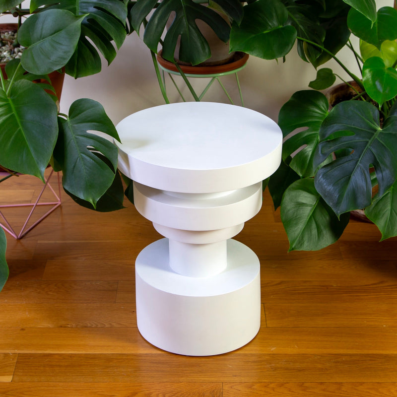 Sass Side Table - Souda Tables + Desks - Short - White - HORNE