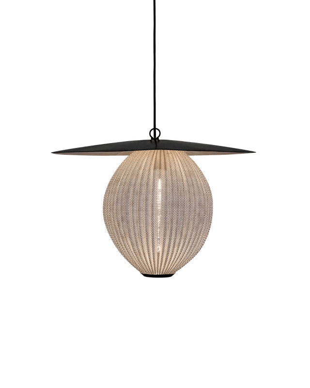 Satellite Pendant - US - Gubi Pendants - Medium - Ø22 - Black - Cream White Semi Matt - HORNE