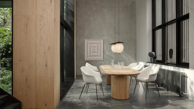 Satellite Pendant - US - Gubi Pendants - Medium - Ø22 - Black - Cream White Semi Matt - HORNE