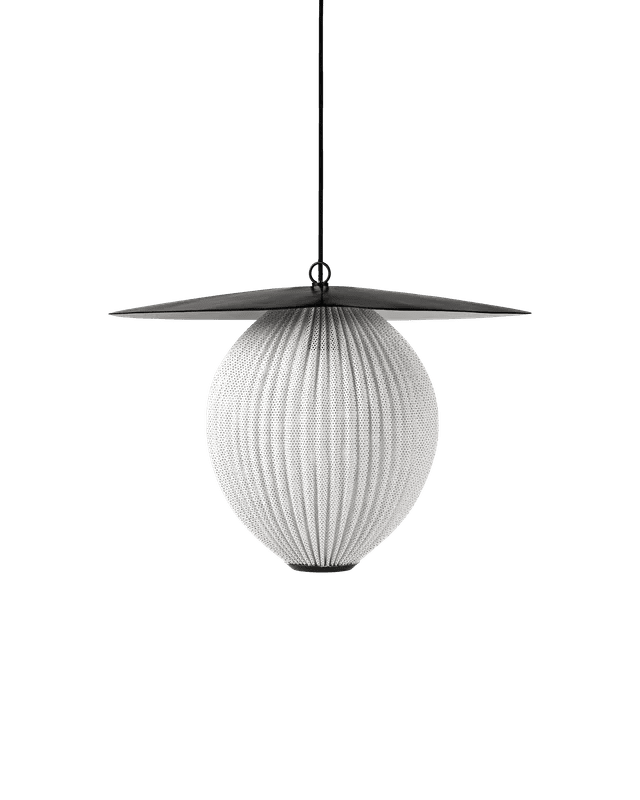 Satellite Pendant - US - Gubi Pendants - Medium - Ø22 - Black - Cream White Semi Matt - HORNE