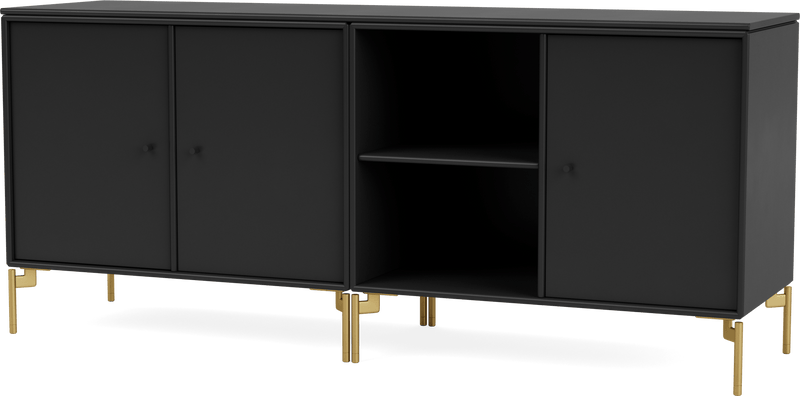 Save Lowboard - With Legs - Montana - Shelving - Anthracite - Matte Chrome - HORNE