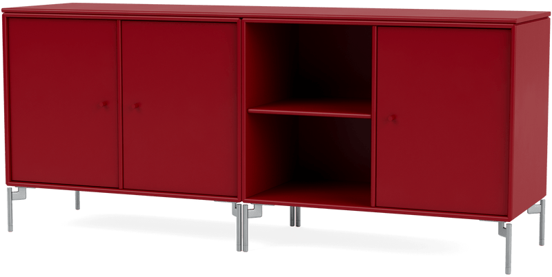 Save Lowboard - With Legs - Montana - Shelving - Anthracite - Matte Chrome - HORNE