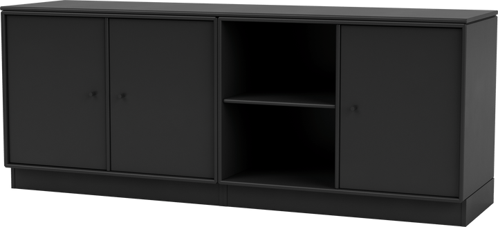 Save Lowboard - With Plinth Base - Montana - Shelving - Black - 2.7" - HORNE
