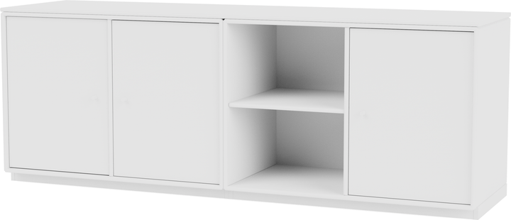 Save Lowboard - With Plinth Base - Montana - Shelving - New White - 1.2" - HORNE