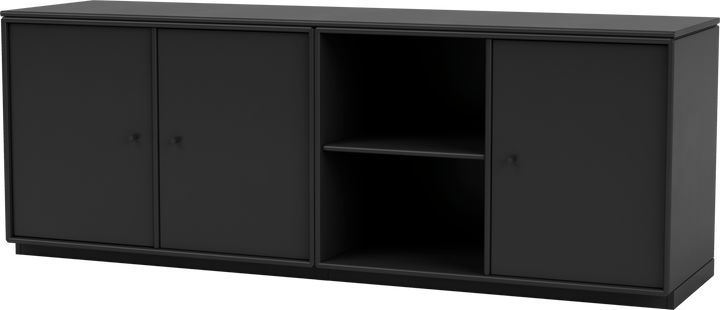 Save Lowboard - With Plinth Base - Montana - Shelving - Black - 1.2" - HORNE