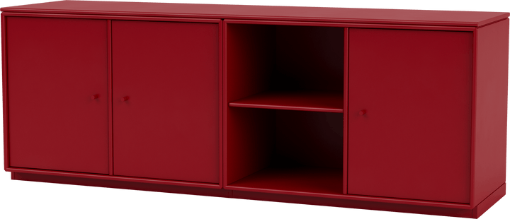 Save Lowboard - With Plinth Base - Montana - Shelving - Beetroot - 1.2" - HORNE