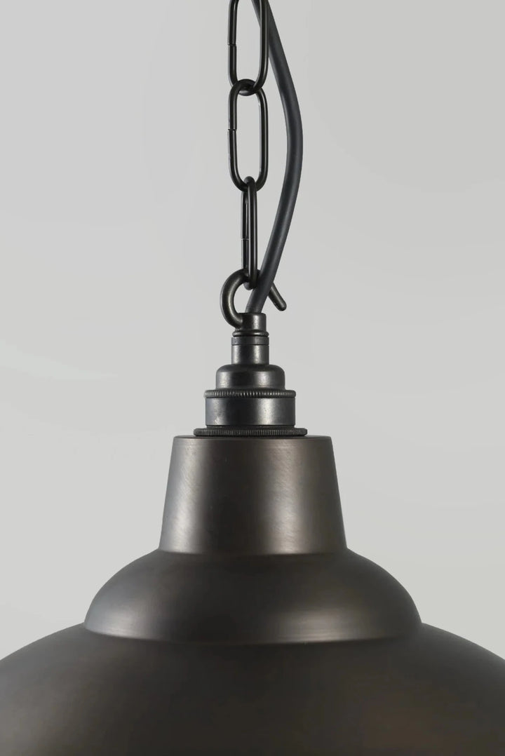 School Pendant Light - Davey Lighting Pendants - Green - Polished Copper - HORNE