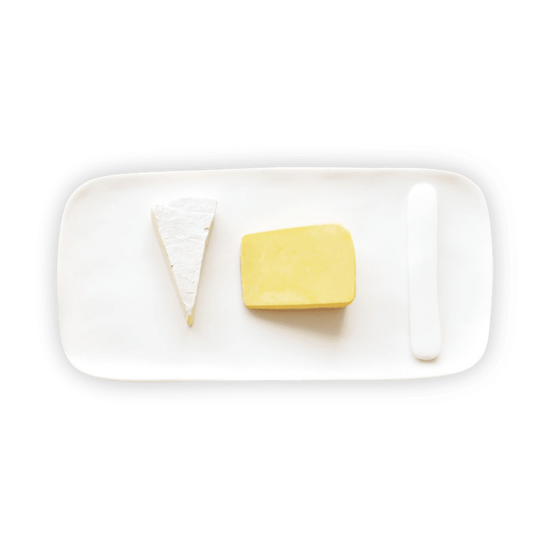 Sculpt Serving Board With Cheese Spreader - Tina Frey Serveware - Large - White - HORNE