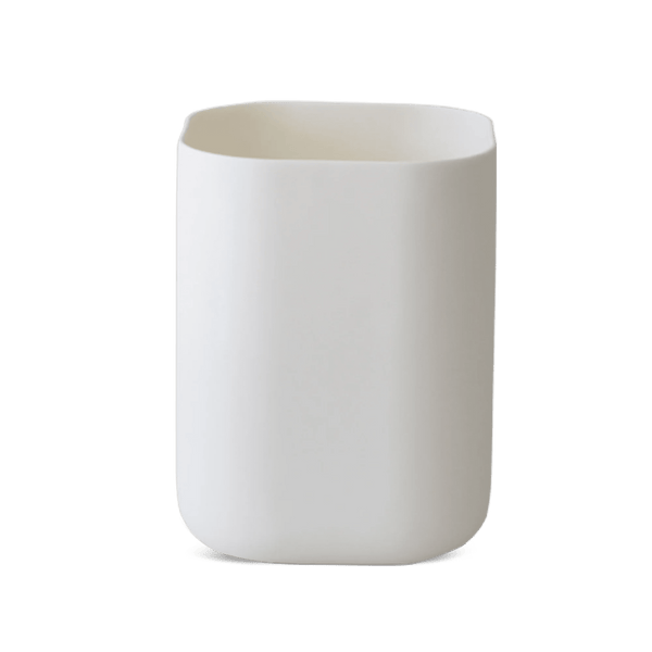 Segment Wastebasket - Tina Frey Bathroom Accessories - White - HORNE