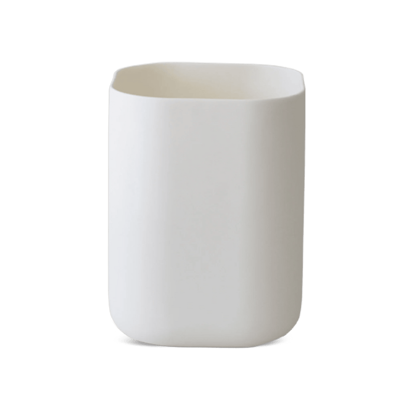 Segment Wastebasket - Tina Frey Bathroom Accessories - White - HORNE