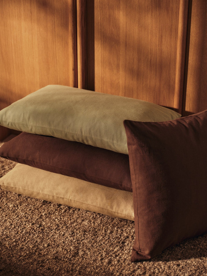 Sen Cushion - Rectangular - Ferm Living Bedding + Pillows - Cashmere - HORNE