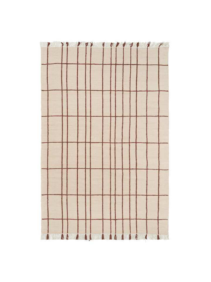 Sen Rug - 170 x 240 - Ferm Living Rugs - Parchment/Chestnut - HORNE