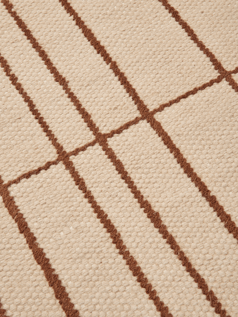 Sen Rug - 200 x 300 - Ferm Living Rugs - Parchment/Chestnut - HORNE