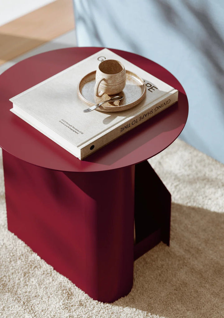 Sentrum Side Table - Woud Outdoor Furniture - Deep red - HORNE