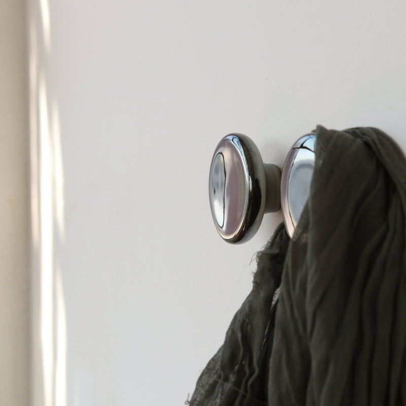 Sequence coat hook - Mercury - Misewell modern furniture - Chrome - HORNE
