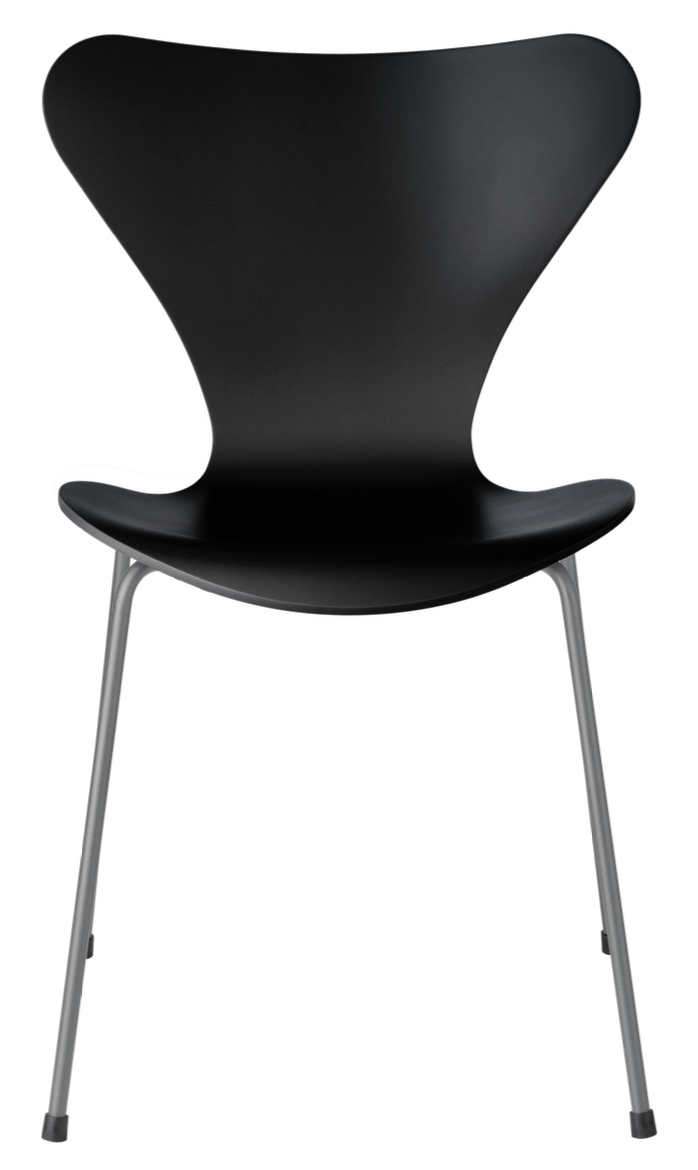 Series 7 Chair - Lacquered - Fritz Hansen - Chairs - Black - Silver Grey - HORNE